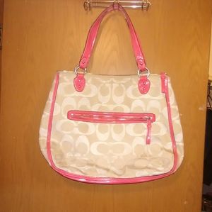 Pink coach purse